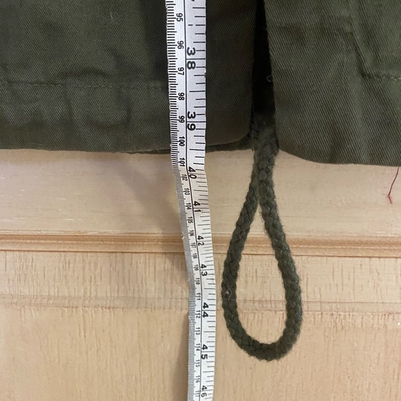 Love Destroyed Womens Army Green Long Black Jacket Coat Classic Practical Cotton - Picture 9 of 11